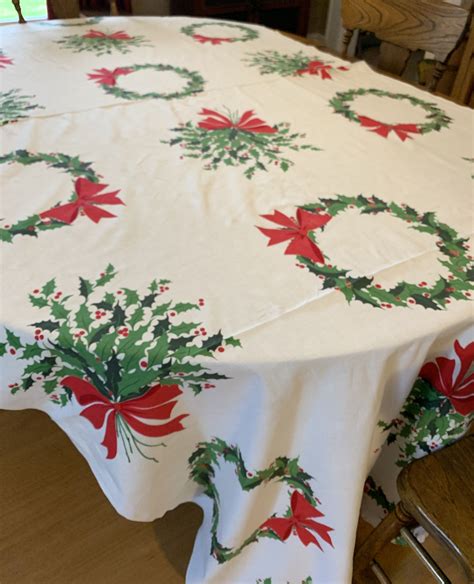 square xmas tablecloth|christmas tablecloth signed by everyone.